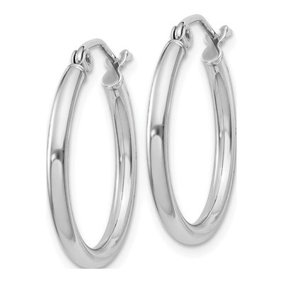 Sterling Silver 21mm Hoop Earrings – view 3