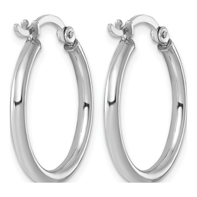 Sterling Silver 21mm Hoop Earrings – view 5