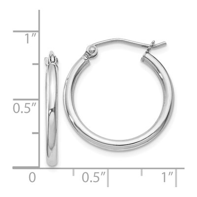 Sterling Silver 21mm Hoop Earrings – view 6