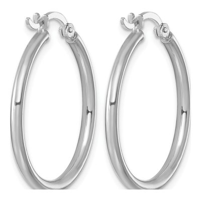 Sterling Silver 27mm Hoop Earrings – view 5