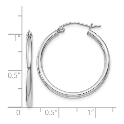 Sterling Silver 27mm Hoop Earrings – view 6