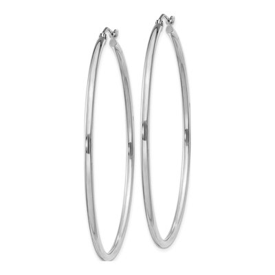 Sterling Silver 57mm Round Hoop Earrings – view 3