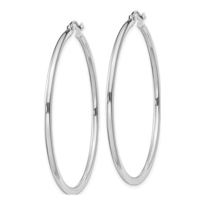 Sterling Silver 47mm Round Hoop Earrings – view 3