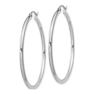 Sterling Silver 42mm Round Hoop Earrings – view 3