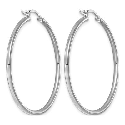 Sterling Silver 42mm Round Hoop Earrings – view 5