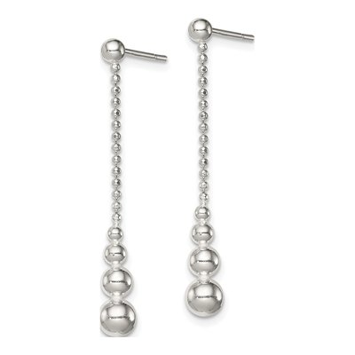 Sterling Silver Teardrop Dangle Earrings – view 3