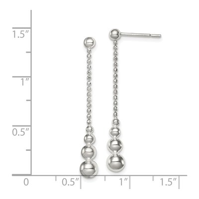 Sterling Silver Teardrop Dangle Earrings – view 5
