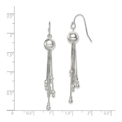Sterling Silver Shepherd Hook Dangle Earrings – view 5