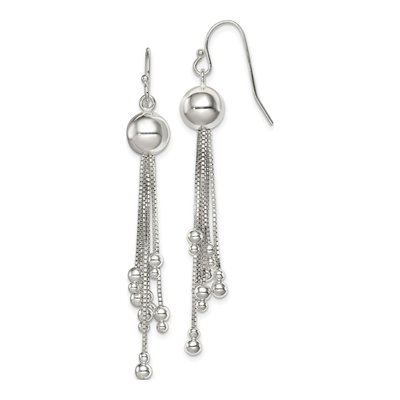 Sterling Silver Shepherd Hook Dangle Earrings
