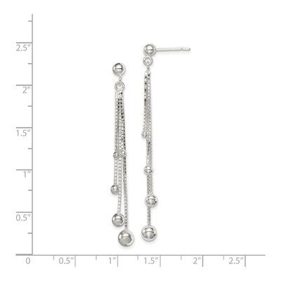 Sterling Silver Beaded Dangle Earrings – view 5