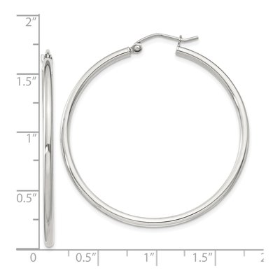 Sterling Silver 42mm Round Hoop Earrings – view 5