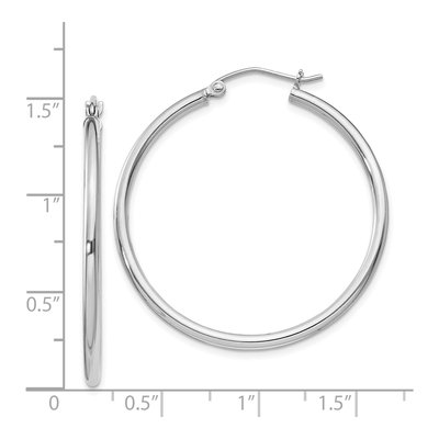 Sterling Silver 37mm Hoop Earrings – view 6