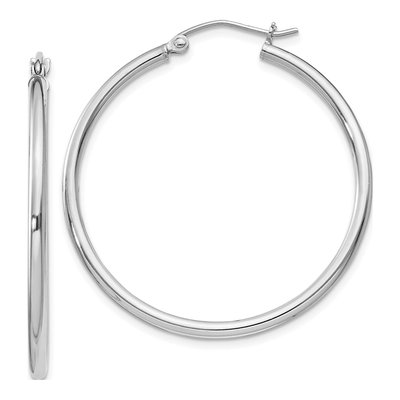 Sterling Silver 37mm Hoop Earrings