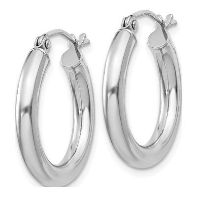 Sterling Silver 21mm Hoop Earrings – view 3