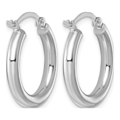 Sterling Silver 21mm Hoop Earrings – view 5