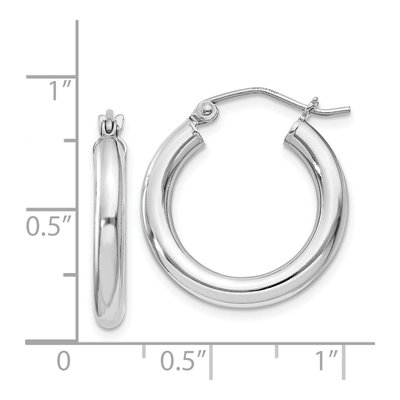 Sterling Silver 21mm Hoop Earrings – view 6