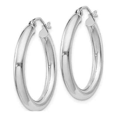 Sterling Silver 27mm Hoop Earrings – view 3