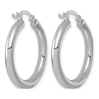 Sterling Silver 27mm Hoop Earrings – view 5