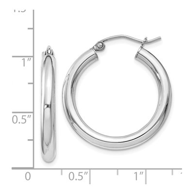 Sterling Silver 27mm Hoop Earrings – view 6