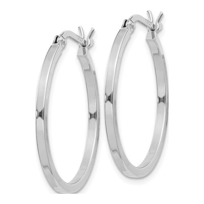 Sterling Silver 25mm Hoop Earrings – view 3