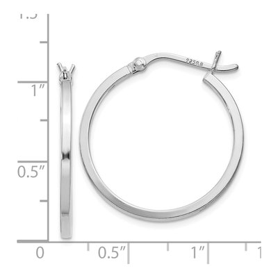 Sterling Silver 25mm Hoop Earrings – view 5