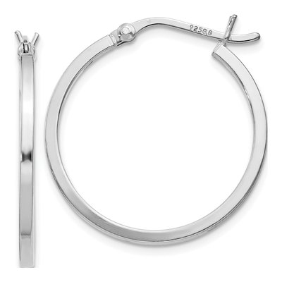 Sterling Silver 25mm Hoop Earrings