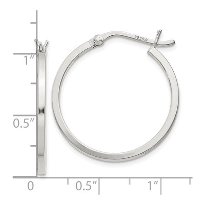 Sterling Silver 25mm Hoop Earrings – view 5