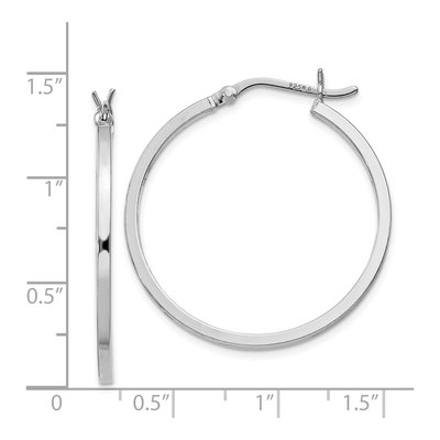 Sterling Silver 30mm Hoop Earrings – view 5