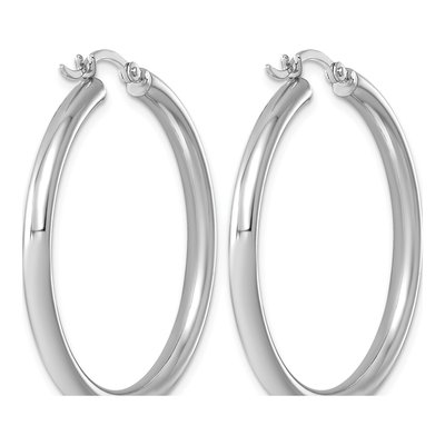Sterling Silver 36mm Hoop Earrings – view 5