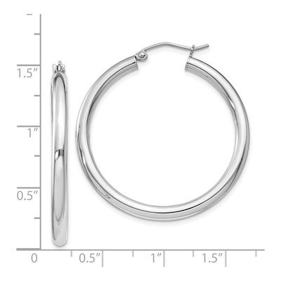 Sterling Silver 36mm Hoop Earrings – view 6