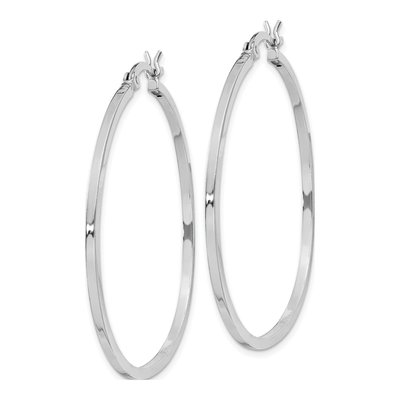 Sterling Silver 40mm Hoop Earrings – view 3