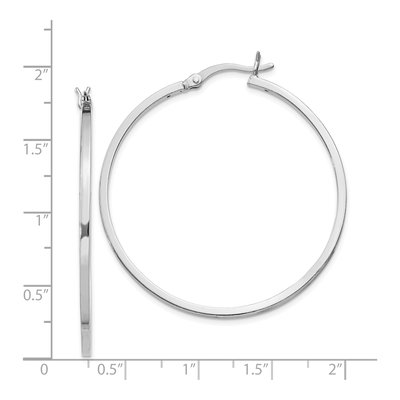 Sterling Silver 40mm Hoop Earrings – view 5