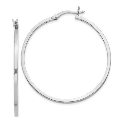 Sterling Silver 40mm Hoop Earrings