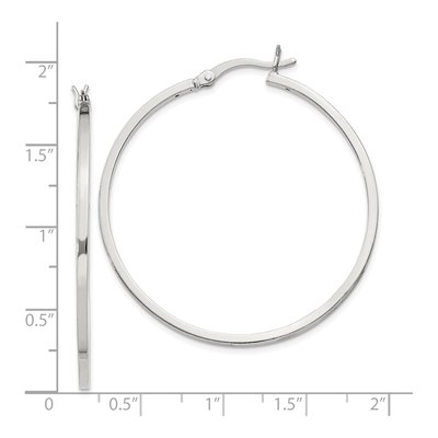 Sterling Silver 40mm Hoop Earrings – view 5