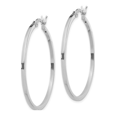 Sterling Silver 35mm Hoop Earrings – view 3