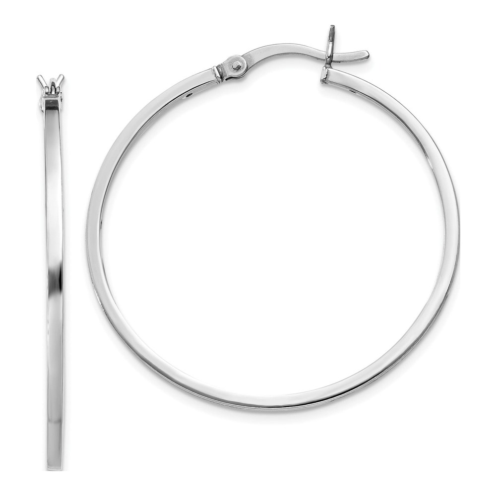 Sterling Silver 35mm Hoop Earrings