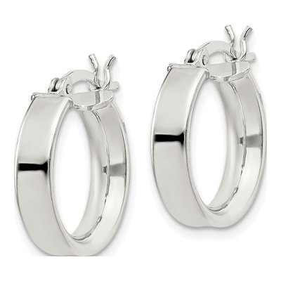 Sterling Silver 16mm Hoop Earrings – view 3