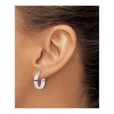 Sterling Silver 16mm Hoop Earrings – view 4