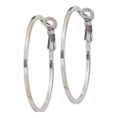 Sterling Silver 40mm Hoop Earrings – view 3