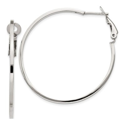 Sterling Silver 40mm Hoop Earrings