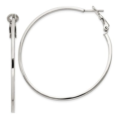 Sterling Silver 50mm Hoop Earrings