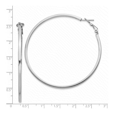 Sterling Silver 60mm Hoop Earrings – view 5