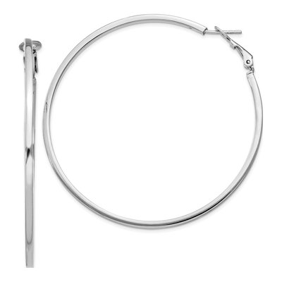 Sterling Silver 60mm Hoop Earrings