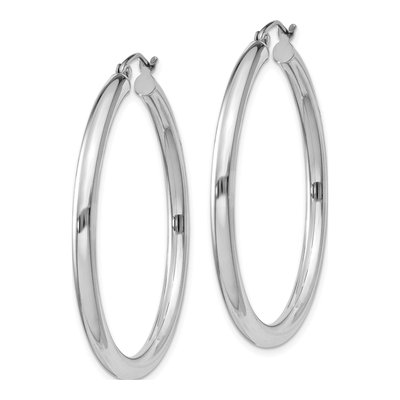 Sterling Silver 42mm Hoop Earrings – view 3