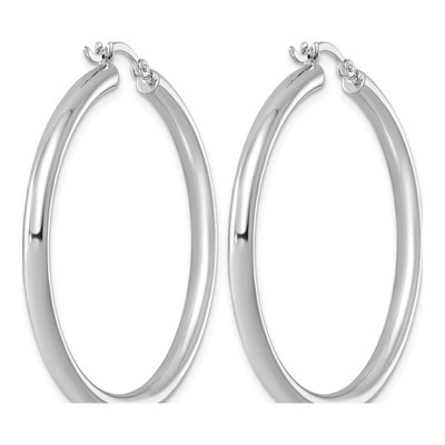 Sterling Silver 42mm Hoop Earrings – view 5