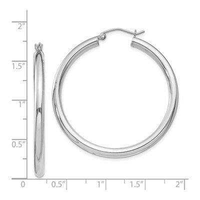 Sterling Silver 42mm Hoop Earrings – view 6