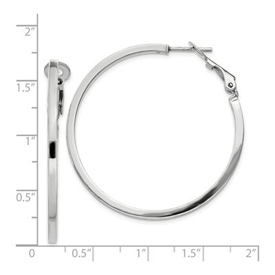 Sterling Silver 40mm Hoop Earrings – view 5