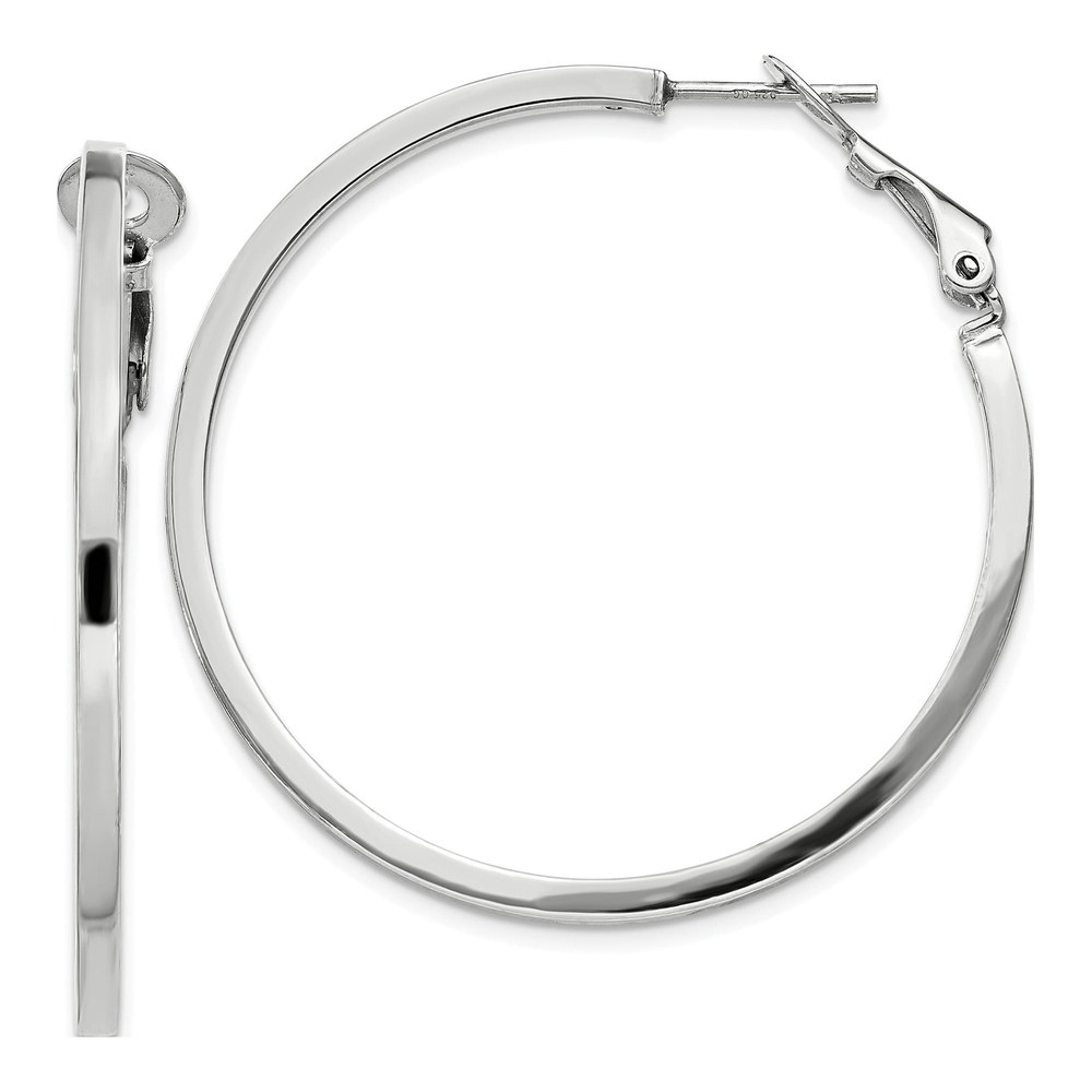 Sterling Silver 40mm Hoop Earrings