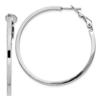 Sterling Silver 40mm Hoop Earrings