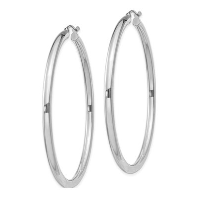 Sterling Silver 57mm Hoop Earrings – view 3